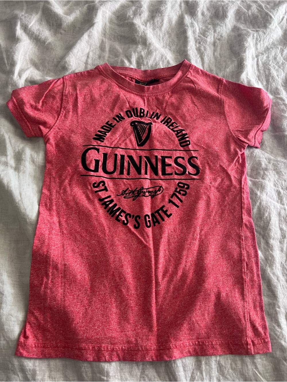 Guinness Red Heather Crewneck with Black Logo